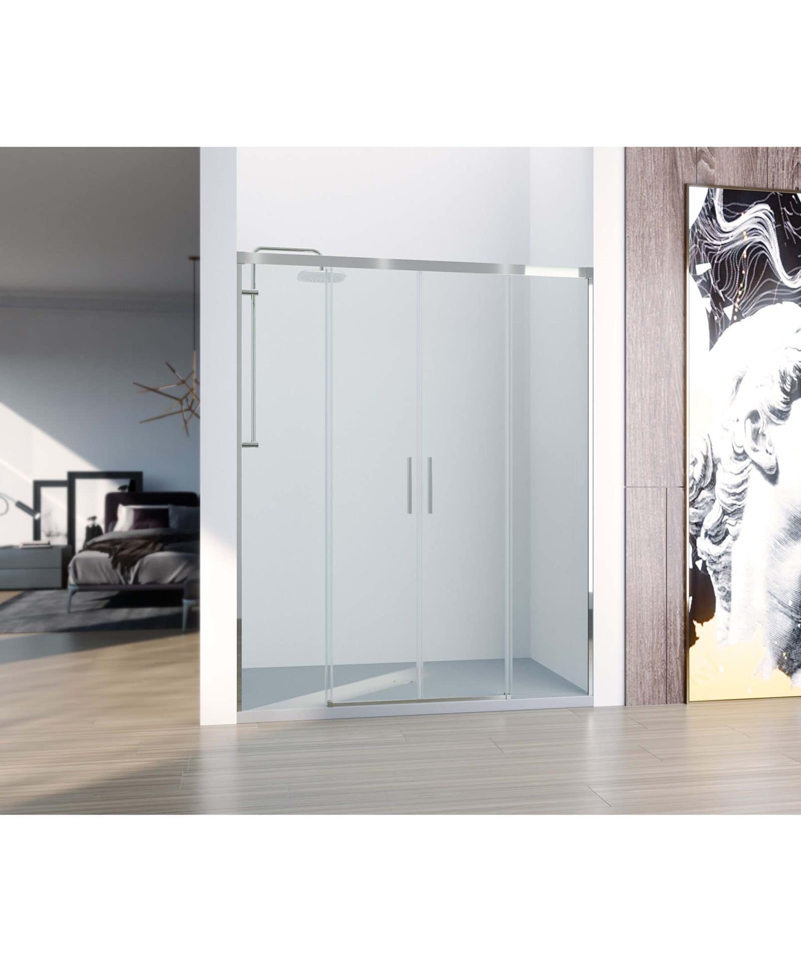 Guadalquivir Cromo Mampara de Ducha Gardenia (2F+2C) - Imagen 1